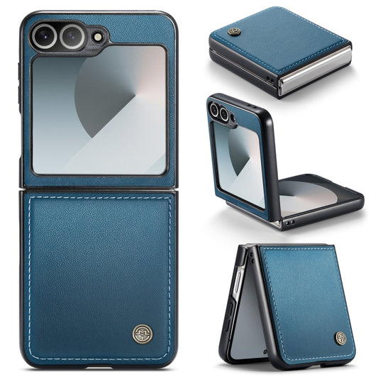 For Samsung Galaxy Z Flip6 5G CaseMe 023 Butterfly Buckle Litchi Texture RFID Anti-theft Leather Phone Case(Blue) - Galaxy Z Flip6 5G Cases by CaseMe | Online Shopping South Africa | PMC Jewellery | Buy Now Pay Later Mobicred