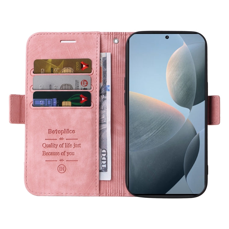 For Xiaomi Redmi K70 / K70 Pro 5G BETOPNICE Dual-side Buckle Leather Phone Case(Pink) - K70 Cases by BETOPNICE | Online Shopping South Africa | PMC Jewellery | Buy Now Pay Later Mobicred