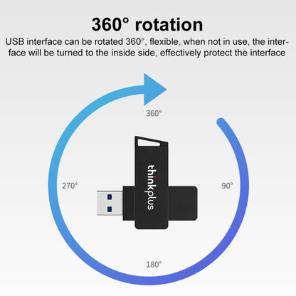 Lenovo Thinkplus USB 3.0 Rotating Flash Drive, Memory:128GB(Black) - USB Flash Drives by Lenovo | Online Shopping South Africa | PMC Jewellery | Buy Now Pay Later Mobicred