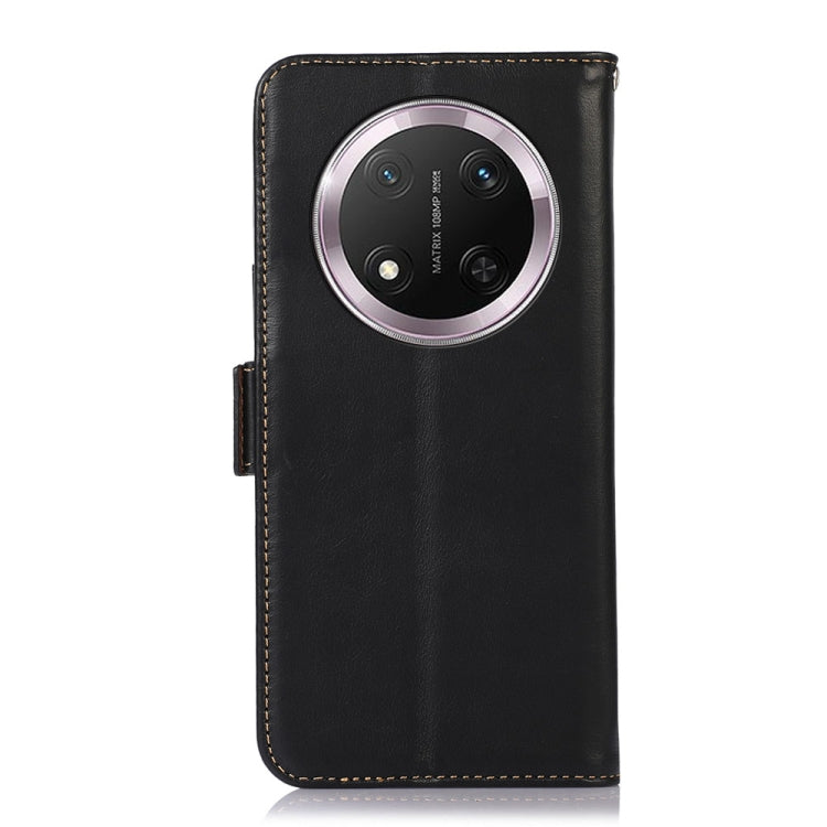 For Honor X9c 5G Global Crazy Horse Top Layer Cowhide Leather Phone Case(Black) - Honor Cases by PMC TechLife | Online Shopping South Africa | PMC TechLife | Buy Now Pay Later Mobicred
