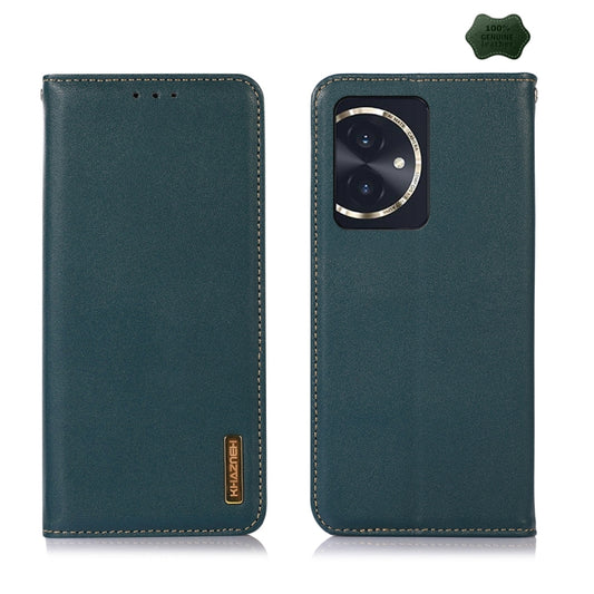 For Honor 100 KHAZNEH Nappa Top Layer Cowhide Leather Phone Case(Green) - Honor Cases by PMC Jewellery | Online Shopping South Africa | PMC Jewellery | Buy Now Pay Later Mobicred