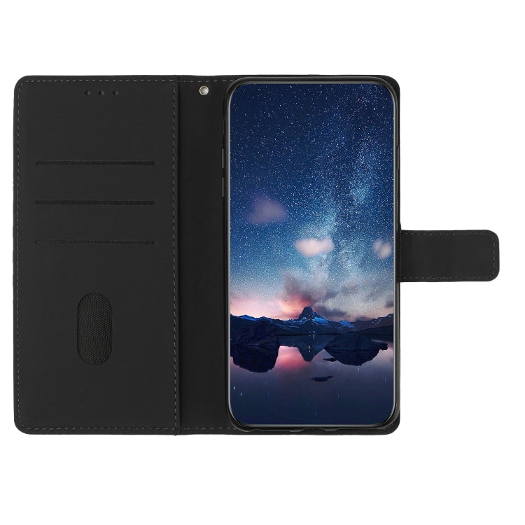 For iPhone 16 Pro Diamond Embossed Skin Feel Leather Phone Case(Black) - iPhone 16 Pro Cases by PMC TechLife | Online Shopping South Africa | PMC TechLife | Buy Now Pay Later Mobicred