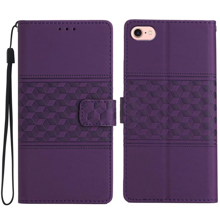 For iPhone 16e Diamond Embossed Skin Feel Leather Phone Case(Purple) - free shipping - PMC TechLife - Order now!