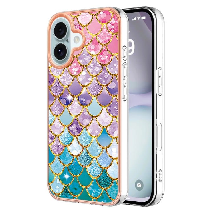 For iPhone 16 Electroplating Pattern IMD TPU Shockproof Case(Colorful Scales) - iPhone 16 Cases by PMC TechLife | Online Shopping South Africa | PMC TechLife | Buy Now Pay Later Mobicred