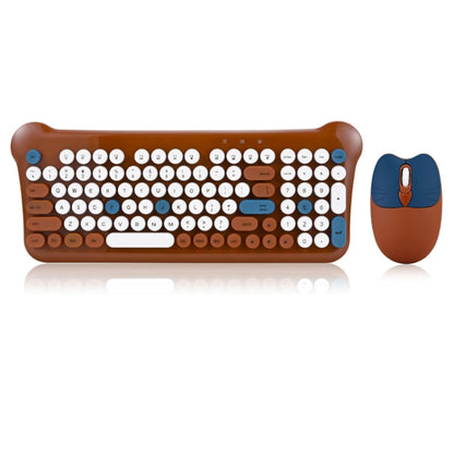 QW05 Mixed Color Portable 2.4G Wireless Keyboard Mouse Set(Brown) - Wireless Keyboard by PMC Jewellery | Online Shopping South Africa | PMC Jewellery | Buy Now Pay Later Mobicred