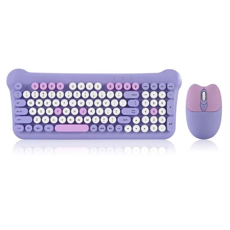 QW05 Mixed Color Portable 2.4G Wireless Keyboard Mouse Set(Purple) - Wireless Keyboard by PMC Jewellery | Online Shopping South Africa | PMC Jewellery | Buy Now Pay Later Mobicred