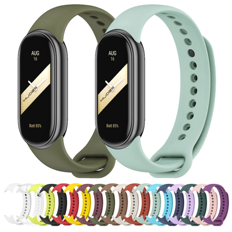For Xiaomi Mi Band 8 Mijobs Solid Color Silicone Watch Band(Taro Purple) - Watch Bands by MIJOBS | Online Shopping South Africa | PMC TechLife | Buy Now Pay Later Mobicred