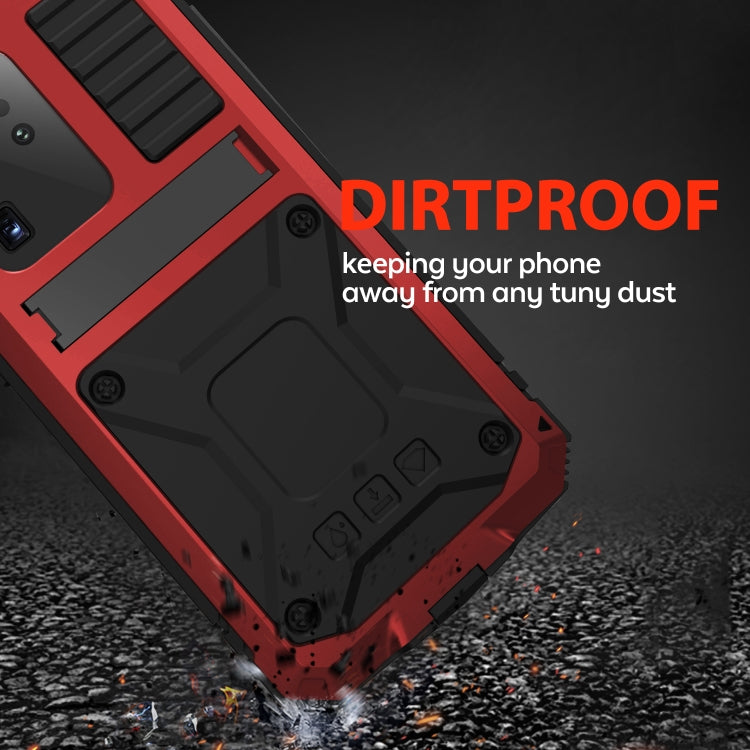 For Samsung Galaxy S20 Plus R-JUST Waterproof Shockproof Dustproof Metal + Silicone Protective Case(Red) - Galaxy Phone Cases by R-JUST | Online Shopping South Africa | PMC Jewellery | Buy Now Pay Later Mobicred