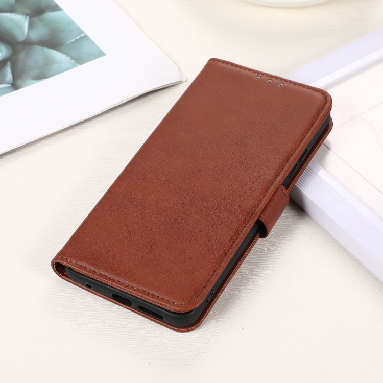 For OPPO Reno11 5G Pro Global Cow Texture Flip Leather Phone Case(Brown) - Reno11 Pro Cases by PMC TechLife | Online Shopping South Africa | PMC TechLife | Buy Now Pay Later Mobicred