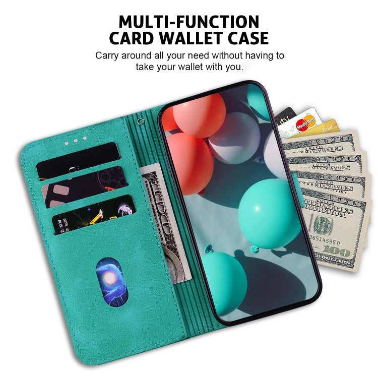 For iPhone 16 Pro Max Seven-shaped Embossed Leather Phone Case(Green) - free shipping - PMC TechLife - Order now!