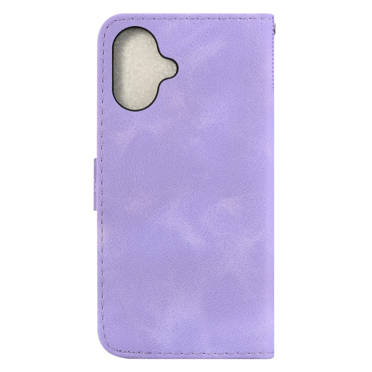 For iPhone 16 Seven-shaped Embossed Leather Phone Case(Purple) - iPhone 16 Cases by PMC Jewellery | Online Shopping South Africa | PMC Jewellery | Buy Now Pay Later Mobicred