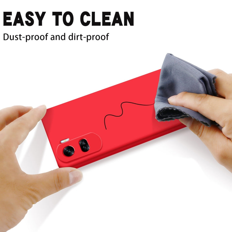 For Honor 90 Lite / X50i Pure Color Liquid Silicone Shockproof Phone Case(Red) - Honor Cases by PMC TechLife | Online Shopping South Africa | PMC TechLife | Buy Now Pay Later Mobicred