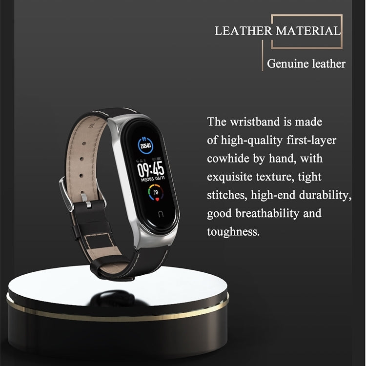 For Xiaomi Mi Band 8 Mijobs CS Case Microfiber PU Leather Watch Band(White Silver) - free shipping - PMc TechLife - Order now!