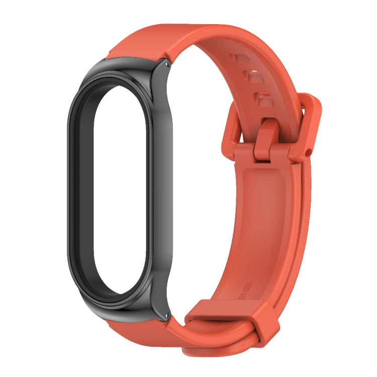 For Xiaomi Mi Band 8 Mijobs CS Case Silicone Watch Band(Orange Black) - free shipping - PMc TechLife - Order now!
