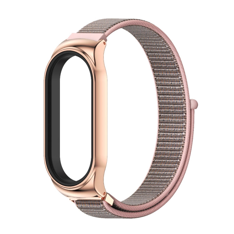 For Xiaomi Mi Band 8 Mijobs CS Case Breathable Nylon Loop Watch Band(Pink Rose Gold) - free shipping - PMc TechLife - Order now!