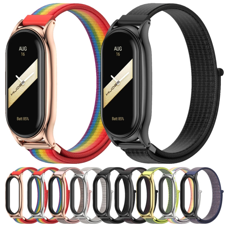 For Xiaomi Mi Band 8 Mijobs Plus Case Breathable Nylon Loop Watch Band(Pink Rose Gold) - free shipping - PMc TechLife - Order now!