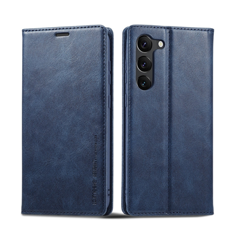 For Samsung Galaxy S24+ LC.IMEEKE RFID Anti-theft Leather Phone Case(Blue) - Galaxy S24+ 5G Cases by LC.IMEEKE | Online Shopping South Africa | PMC Jewellery | Buy Now Pay Later Mobicred