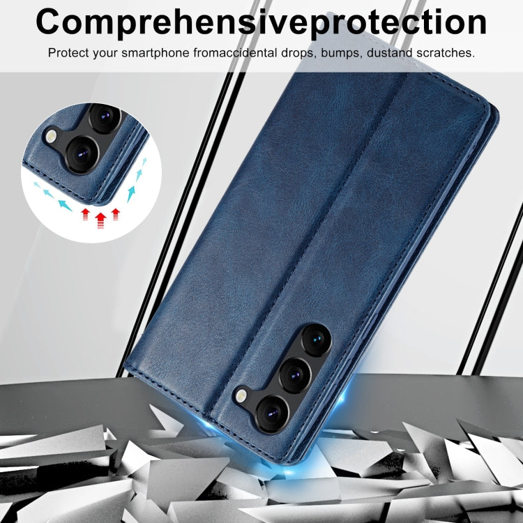 For Samsung Galaxy S24+ LC.IMEEKE RFID Anti-theft Leather Phone Case(Blue) - Galaxy S24+ 5G Cases by LC.IMEEKE | Online Shopping South Africa | PMC Jewellery | Buy Now Pay Later Mobicred