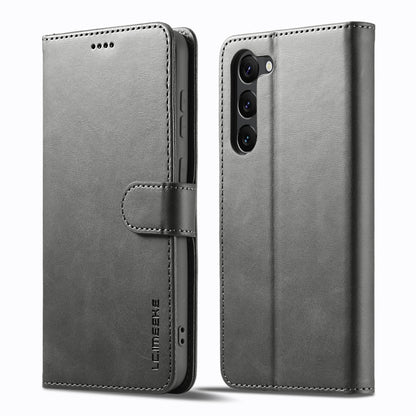 For Samsung Galaxy S24 5G LC.IMEEKE Calf Texture Leather Phone Case(Grey) - Galaxy S24 5G Cases by LC.IMEEKE | Online Shopping South Africa | PMC Jewellery | Buy Now Pay Later Mobicred