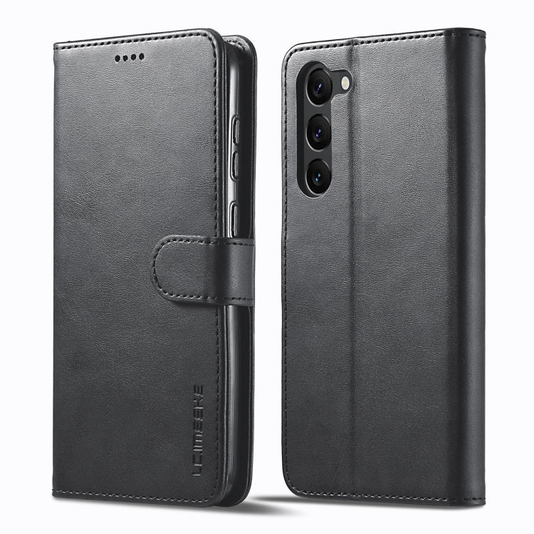 For Samsung Galaxy S24+ 5G LC.IMEEKE Calf Texture Leather Phone Case(Black) - Galaxy S24+ 5G Cases by LC.IMEEKE | Online Shopping South Africa | PMC Jewellery | Buy Now Pay Later Mobicred