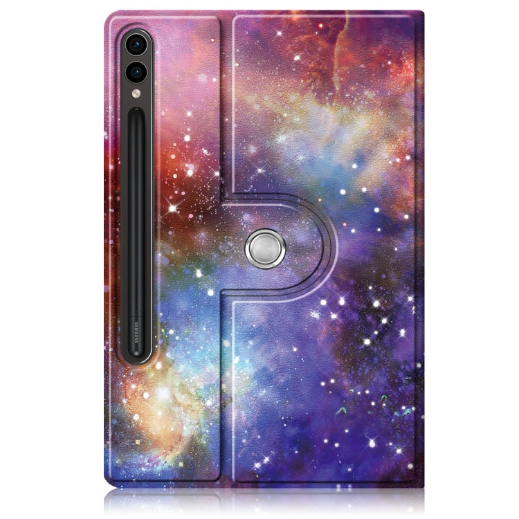 For Samsung Galaxy Tab S9+ 360 Rotation Stand Painted Smart Leather Tablet Case(Milky Way) - Galaxy Tab S9+ Cases by PMC Jewellery | Online Shopping South Africa | PMC Jewellery | Buy Now Pay Later Mobicred