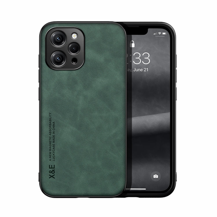For Xiaomi Redmi 12 4G Skin Feel Magnetic Leather Back Phone Case(Green) - Xiaomi Cases by PMC TechLife | Online Shopping South Africa | PMC TechLife | Buy Now Pay Later Mobicred
