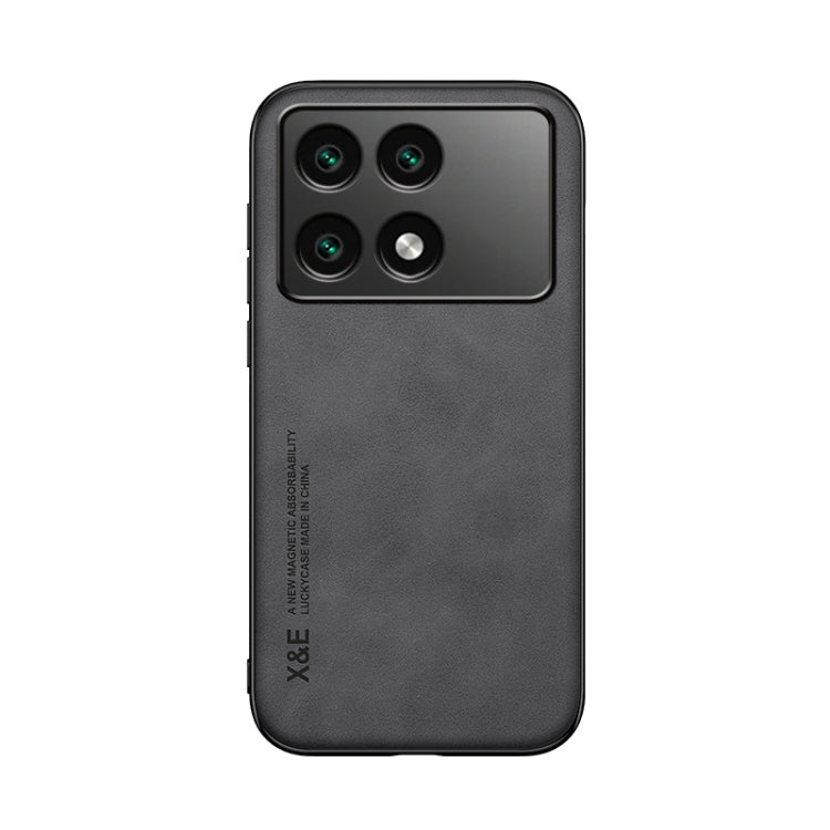 For Xiaomi Redmi K70 Skin Feel Magnetic Leather Back Phone Case(Dark Grey) - K70 Cases by PMC Jewellery | Online Shopping South Africa | PMC Jewellery | Buy Now Pay Later Mobicred