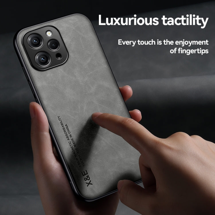 For Xiaomi 14 Skin Feel Magnetic Leather Back Phone Case(Light Grey) - free shipping - PMC TechLife - Order now!