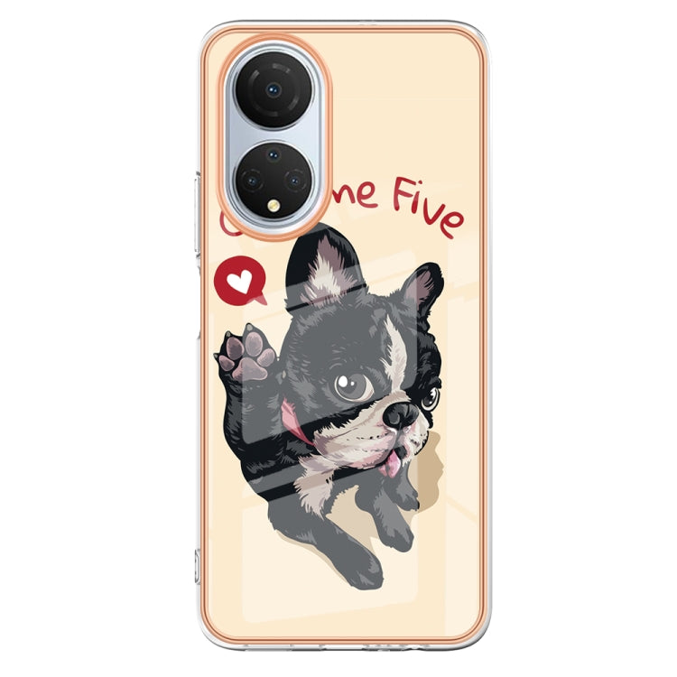 For Honor X7 Electroplating Marble Dual-side IMD Phone Case(Lucky Dog) - Honor Cases by PMC TechLife | Online Shopping South Africa | PMC TechLife | Buy Now Pay Later Mobicred