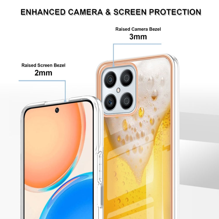 For Honor X8 4G Electroplating Marble Dual-side IMD Phone Case(Draft Beer) - free shipping - PMC TechLife - Order now!