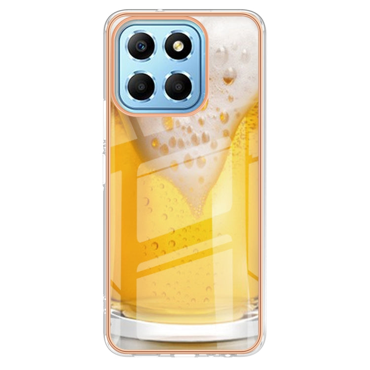 For Honor X8 5G / X6 4G Electroplating Marble Dual-side IMD Phone Case(Draft Beer) - Honor Cases by PMC TechLife | Online Shopping South Africa | PMC TechLife | Buy Now Pay Later Mobicred