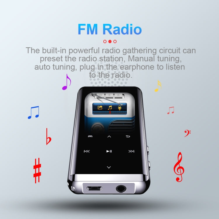 JNN M13 1.8 Inch LCD Screen Touch HiFi MP3 Player, Memory:16GB(With Bluetooth) - free shipping - PMC Jewellery - Order now!