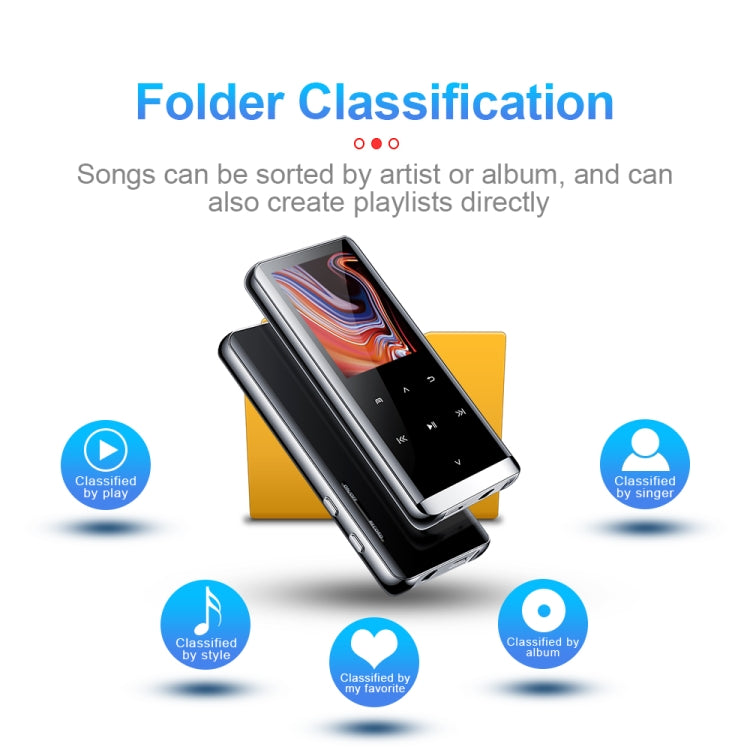 JNN M13 1.8 Inch LCD Screen Touch HiFi MP3 Player, Memory:16GB(With Bluetooth) - free shipping - PMC Jewellery - Order now!