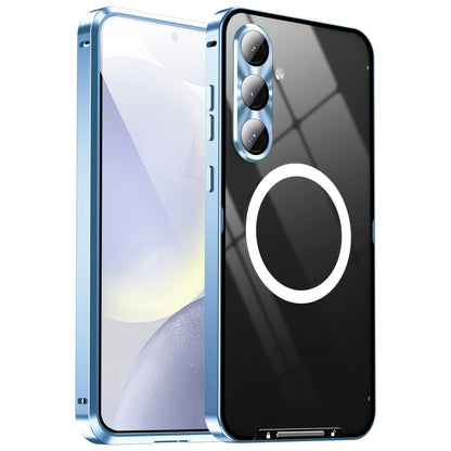 For Samsung Galaxy S24 FE 5G MagSafe Magnetic Frosted Metal Phone Case(Blue) - Galaxy S24 FE 5G Cases by PMC Jewellery | Online Shopping South Africa | PMC Jewellery | Buy Now Pay Later Mobicred