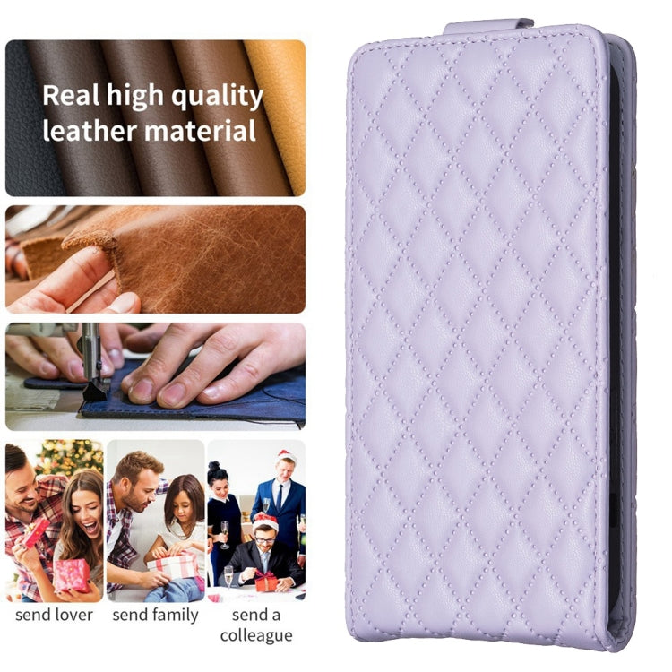 For Redmi Note 12 Pro+ Global Diamond Lattice Vertical Flip Leather Phone Case(Purple) - free shipping - PMC TechLife - Order now!