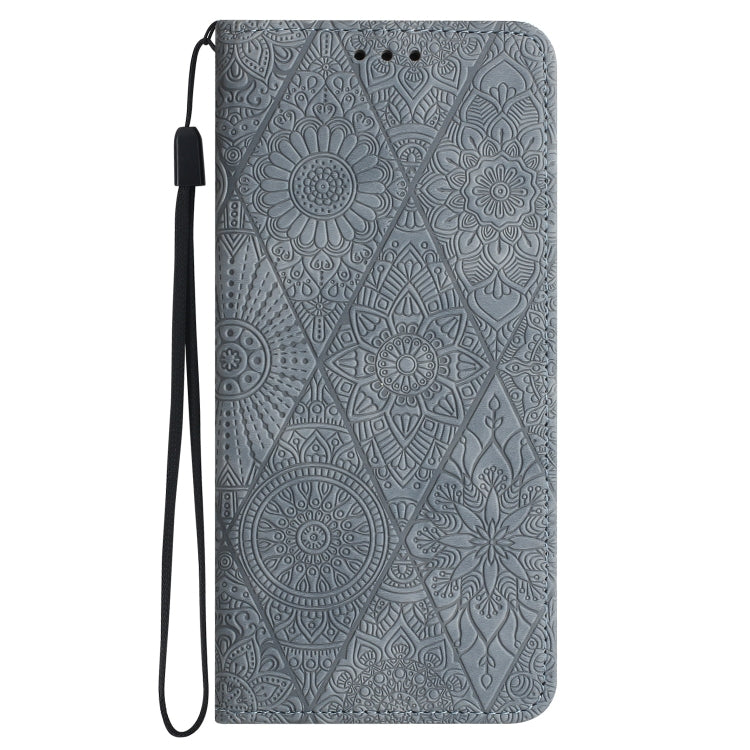 For iPhone 16 Pro Ethnic Embossed Adsorption Leather Phone Case(Grey) - iPhone 16 Pro Cases by PMC Jewellery | Online Shopping South Africa | PMC Jewellery | Buy Now Pay Later Mobicred