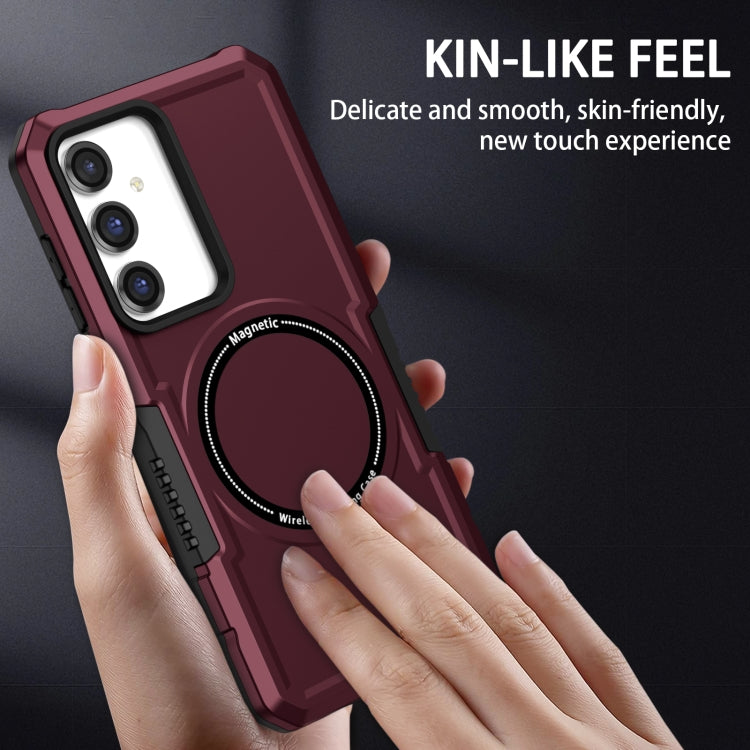 For Samsung Galaxy S23 FE MagSafe Shockproof Armor Phone Case(Wine Red) - Galaxy S23 5G Cases by PMC TechLife | Online Shopping South Africa | PMC TechLife