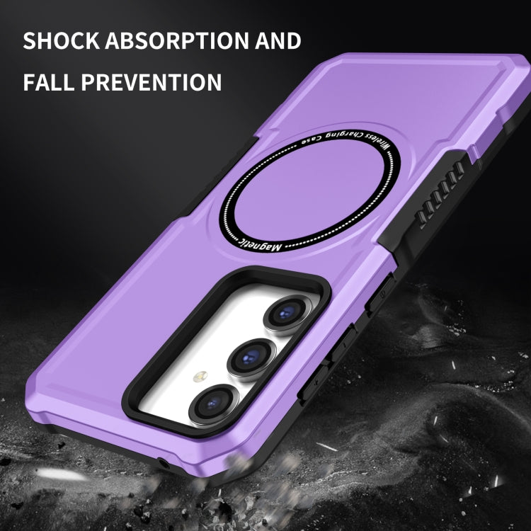 For Samsung Galaxy S23 FE MagSafe Shockproof Armor Phone Case(Purple) - Galaxy S23 5G Cases by PMC TechLife | Online Shopping South Africa | PMC TechLife