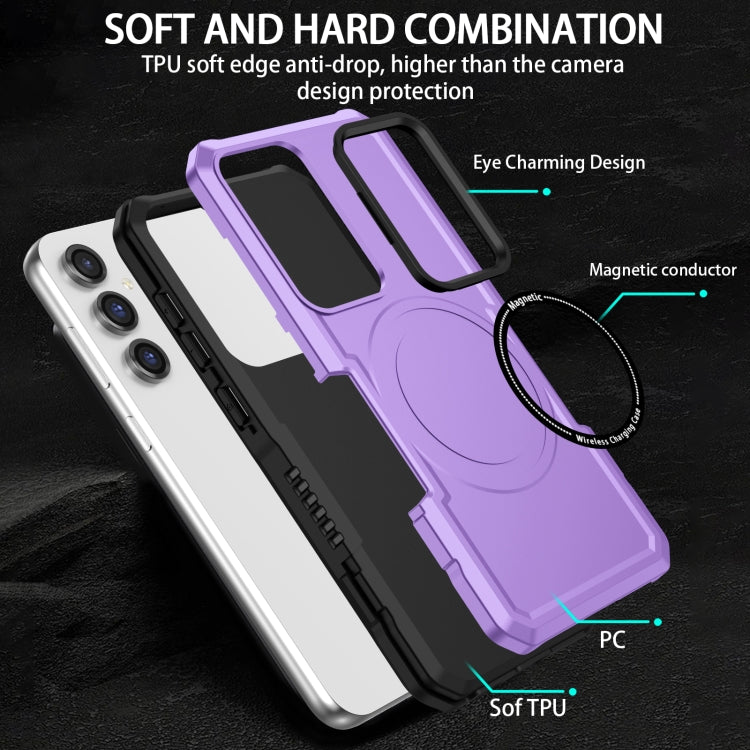 For Samsung Galaxy S23 FE MagSafe Shockproof Armor Phone Case(Purple) - Galaxy S23 5G Cases by PMC TechLife | Online Shopping South Africa | PMC TechLife