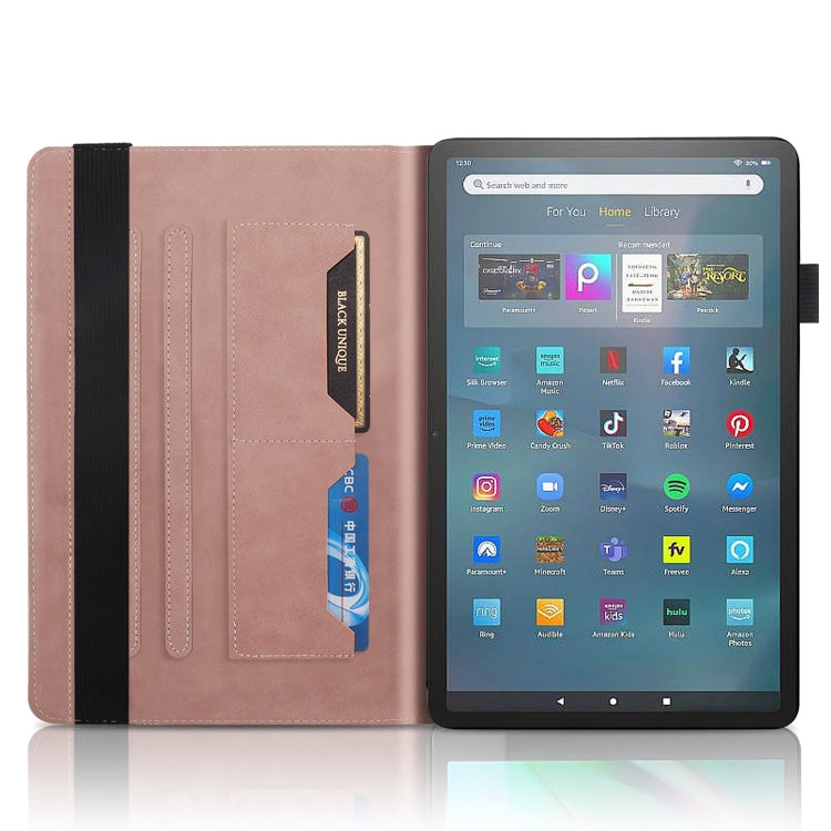 For Amazon Fire Max 11 Life Tree Series Horizontal Flip Leather Tablet Case(Rose Gold) - Amazon by PMC TechLife | Online Shopping South Africa | PMC TechLife | Buy Now Pay Later Mobicred