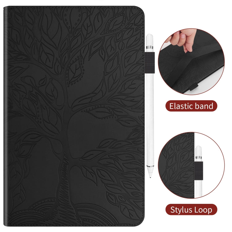 For Samsung Galaxy Tab S8 / S7 Life Tree Series Horizontal Flip Leather Tablet Case(Black) - Galaxy Tab S8 Cases by PMC Jewellery | Online Shopping South Africa | PMC Jewellery | Buy Now Pay Later Mobicred