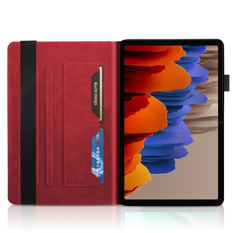 For Samsung Galaxy Tab S9 / S8 / S7 Life Tree Series Horizontal Flip Leather Tablet Case(Red) - Galaxy Tab S8 Cases by PMC Jewellery | Online Shopping South Africa | PMC Jewellery | Buy Now Pay Later Mobicred