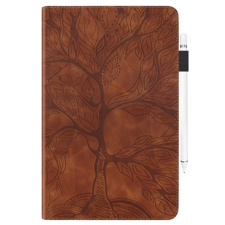 For Samsung Galaxy Tab S9 / S8 / S7 Life Tree Series Horizontal Flip Leather Tablet Case(Brown) - Galaxy Tab S8 Cases by PMC Jewellery | Online Shopping South Africa | PMC Jewellery | Buy Now Pay Later Mobicred