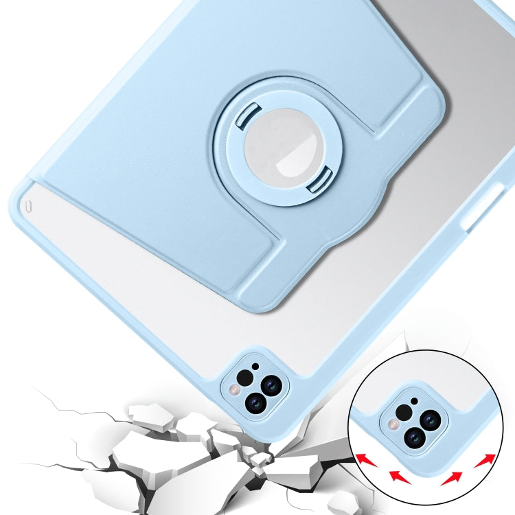 For iPad Pro 11 2024 Acrylic 360 Rotation Detachable Leather Tablet Case(Ice Blue) - iPad Pro 11 2024 Cases by PMC TechLife | Online Shopping South Africa | PMC TechLife | Buy Now Pay Later Mobicred
