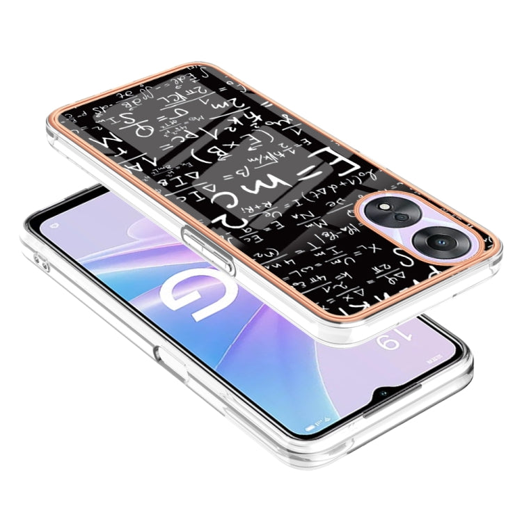 For OPPO A78 / A58 Electroplating Marble Dual-side IMD Phone Case(Equation) - OPPO Cases by PMC TechLife | Online Shopping South Africa | PMC TechLife | Buy Now Pay Later Mobicred