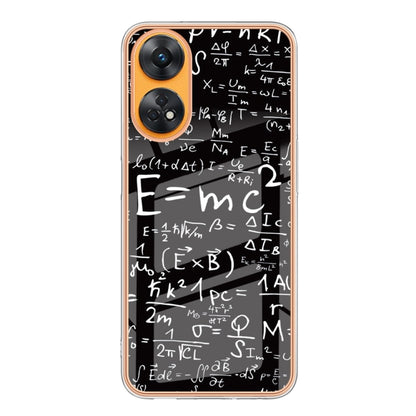 For OPPO Reno8 T 4G Electroplating Marble Dual-side IMD Phone Case(Equation) - OPPO Cases by PMC Jewellery | Online Shopping South Africa | PMC Jewellery | Buy Now Pay Later Mobicred