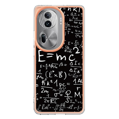 For OPPO Reno11 Pro 5G Global Electroplating Marble Dual-side IMD Phone Case(Equation) - Reno11 Pro Cases by PMC Jewellery | Online Shopping South Africa | PMC Jewellery | Buy Now Pay Later Mobicred
