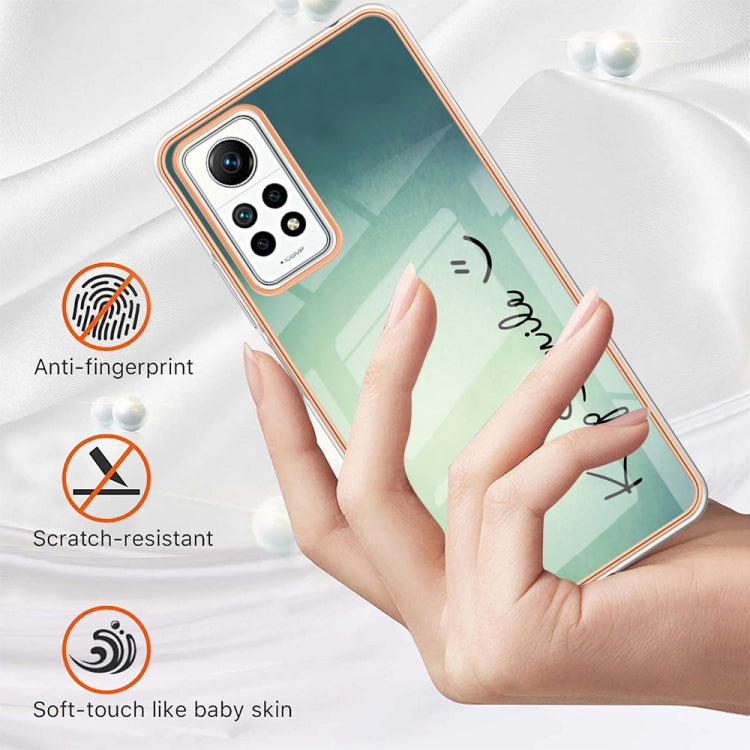 For Xiaomi Redmi Note 12 Pro 4G Global Electroplating Marble Dual-side IMD Phone Case(Smile) - Xiaomi Cases by PMC Jewellery | Online Shopping South Africa | PMC Jewellery | Buy Now Pay Later Mobicred