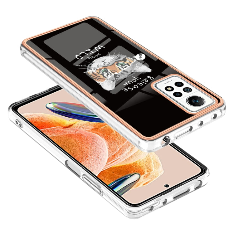 For Xiaomi Redmi Note 12 Pro 4G Global Electroplating Marble Dual-side IMD Phone Case(Natural Growth) - free shipping - PMC TechLife - Order now!
