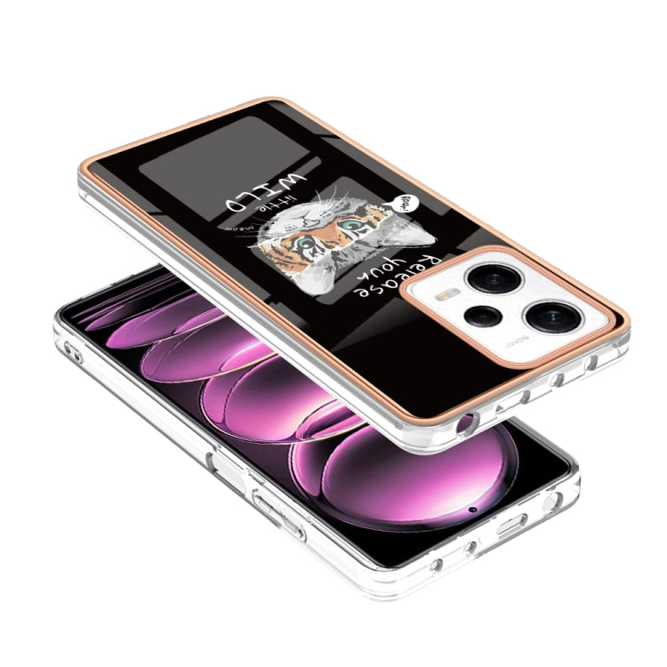 For Xiaomi Redmi Note 12 Pro 5G Global Electroplating Marble Dual-side IMD Phone Case(Natural Growth) - Xiaomi Cases by PMC TechLife | Online Shopping South Africa | PMC TechLife | Buy Now Pay Later Mobicred